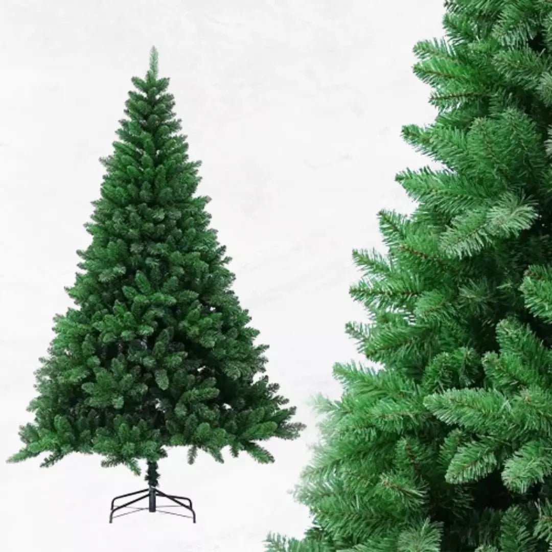 5ft Christmas Tree Artificial Large 500 Tips Bushy Pine Xmas Metal Stand Decor