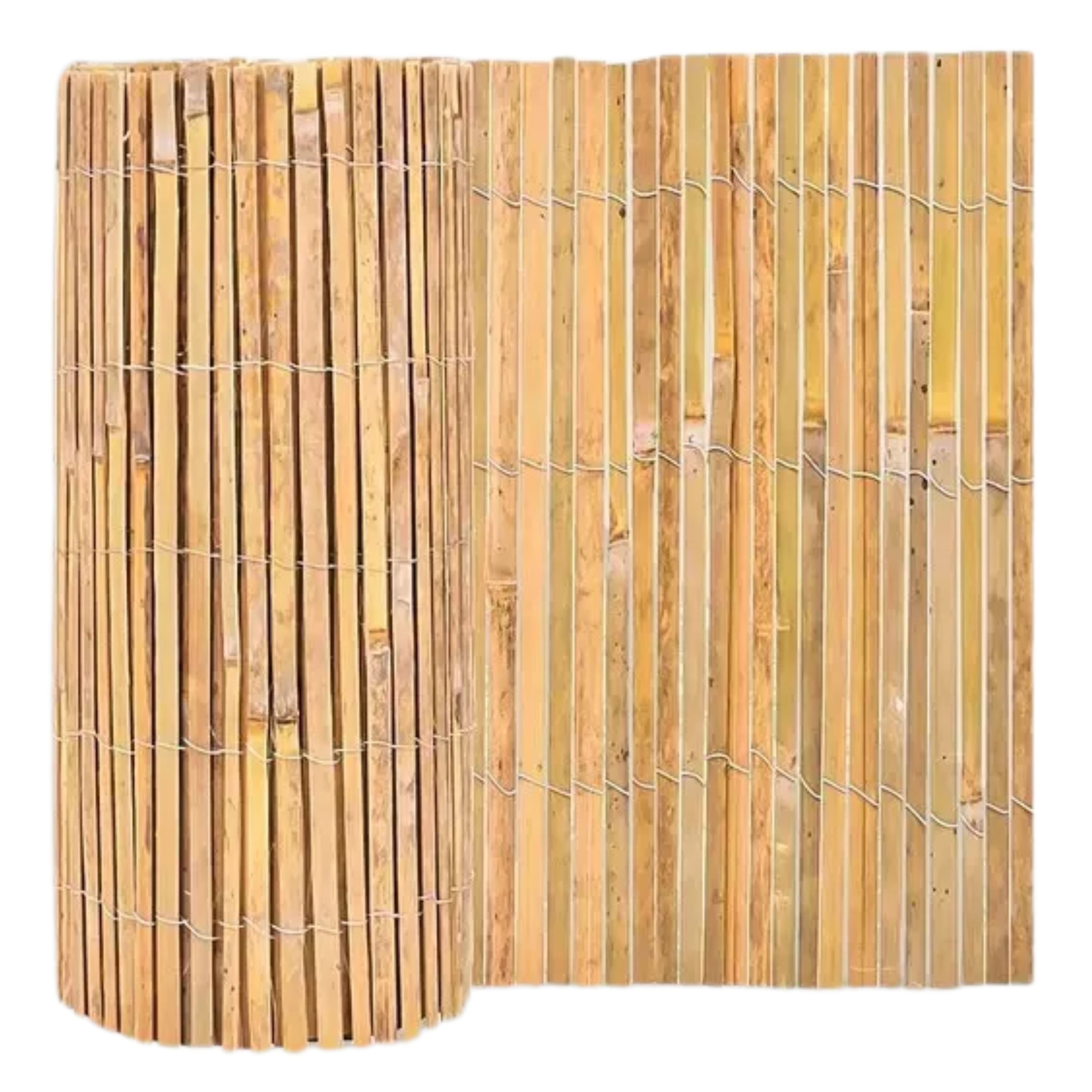 Bamboo Slat Fence Screening Roll Garden Privacy Fencing Penal 2x4m Outdoor tg9
