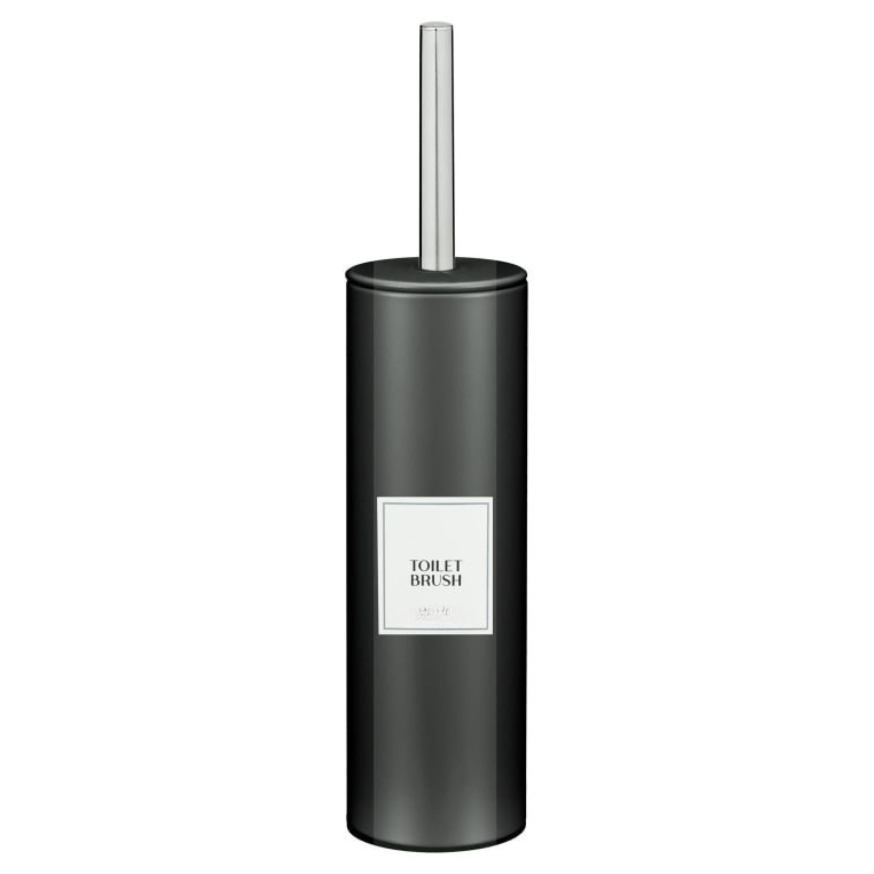 Stainless Steel Toilet Brush with Holder, Round Stainless Steel Bathroom Deep Cleaning Scrub Toilet Brush & Holder Set, Attached Lid Toilet Cleaner Brush