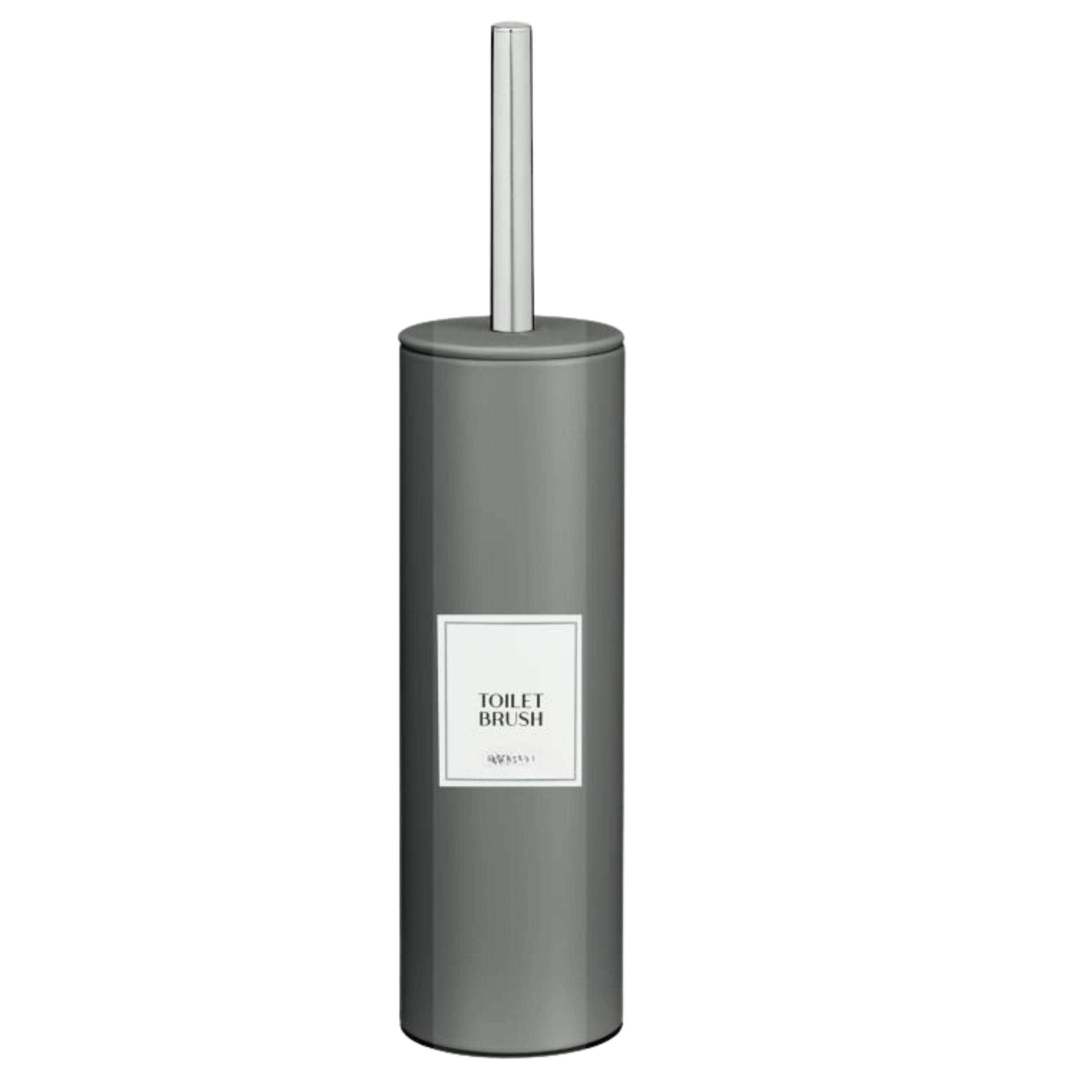 Stainless Steel Toilet Brush with Holder, Round Stainless Steel Bathroom Deep Cleaning Scrub Toilet Brush & Holder Set, Attached Lid Toilet Cleaner Brush