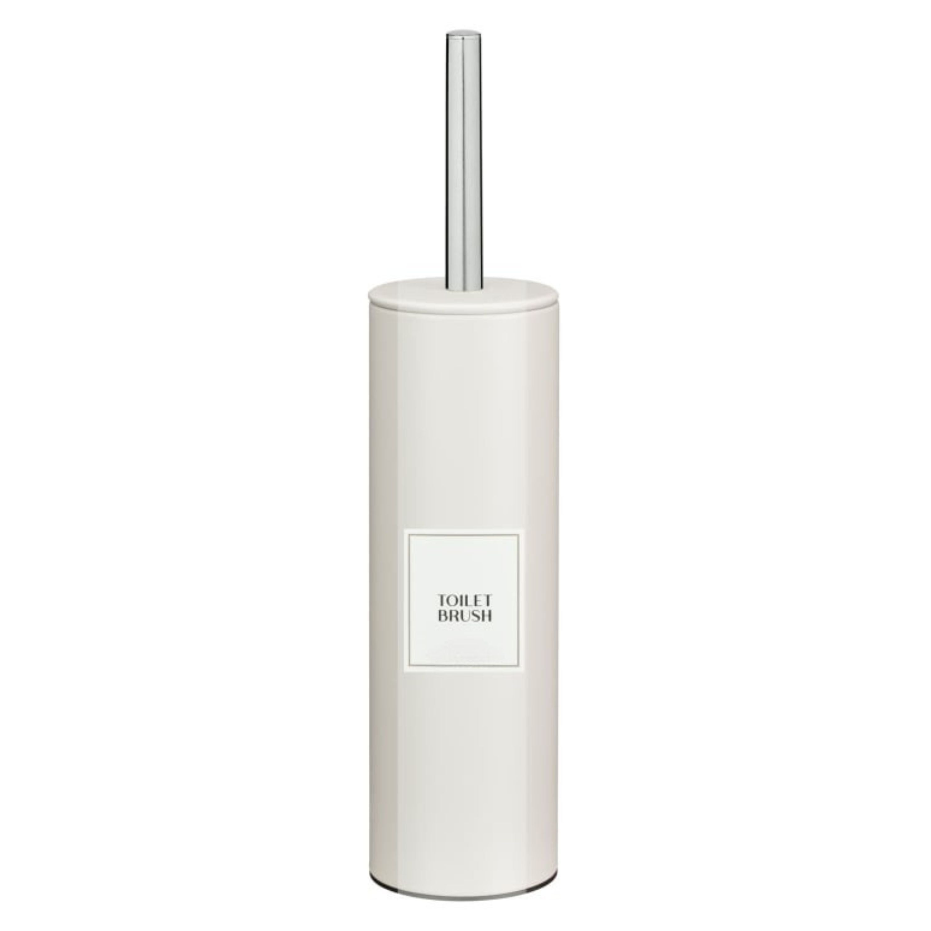 Stainless Steel Toilet Brush with Holder, Round Stainless Steel Bathroom Deep Cleaning Scrub Toilet Brush & Holder Set, Attached Lid Toilet Cleaner Brush
