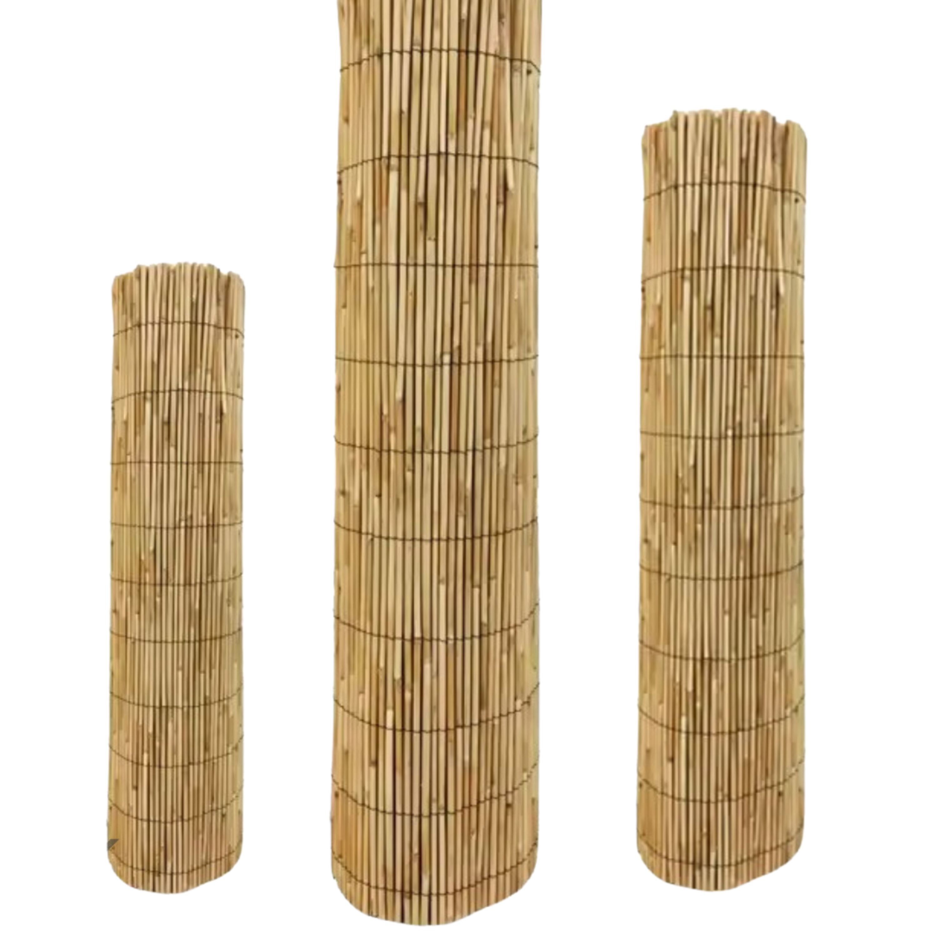 Natural Split Reed Fence Panel – Eco-Friendly Garden Privacy Screening, Durable Outdoor Fence Covering, Easy Installation, Weather-Resistant Reed Panels for Decorative Fencing