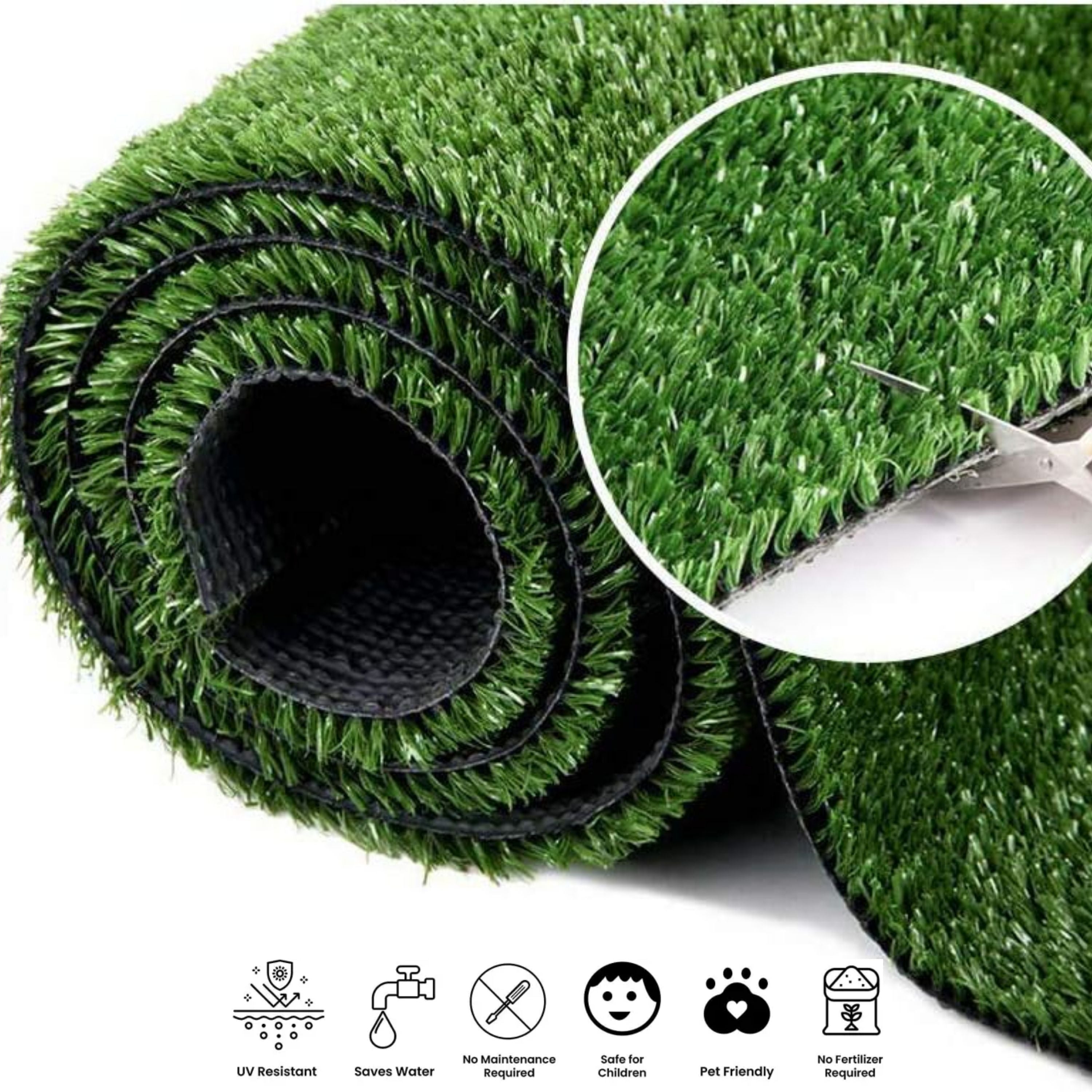 Artifical Grass Roll 4m x 1m Pile 30 MM Offcut Roll End Fake Lawn Garden Turf tg