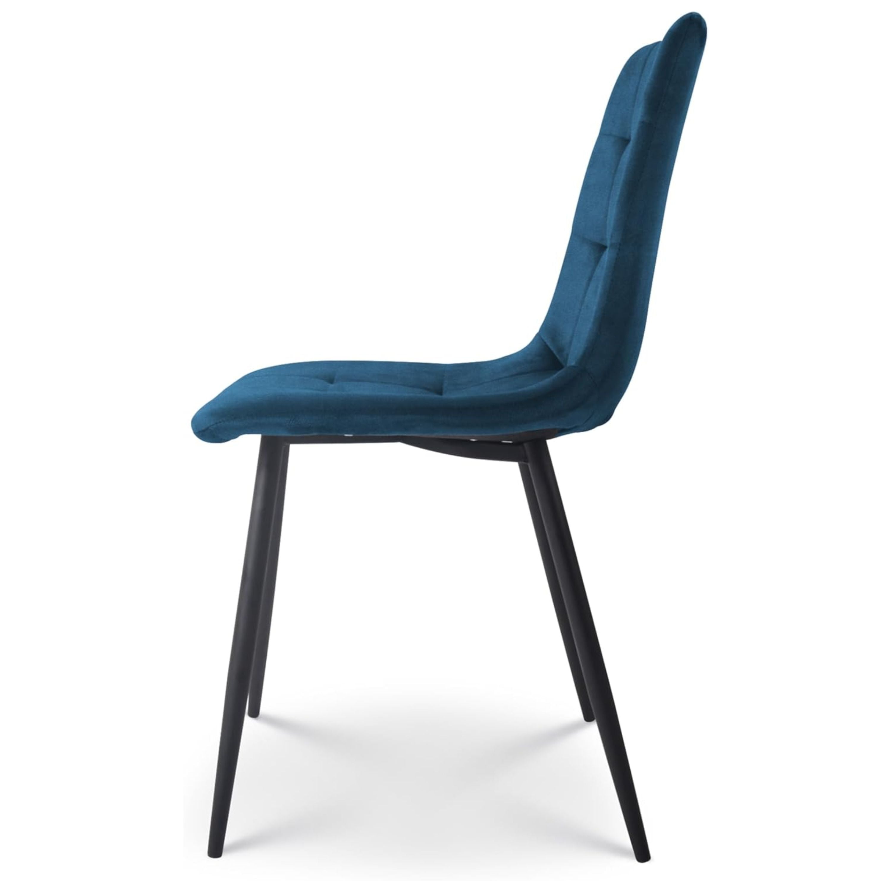Velvet Dining Chairs with Solid Metal Legs, Modern Armless SideChairs Suitable for Reception, Living Room, Bedroom, or Restaurant, Home & Office