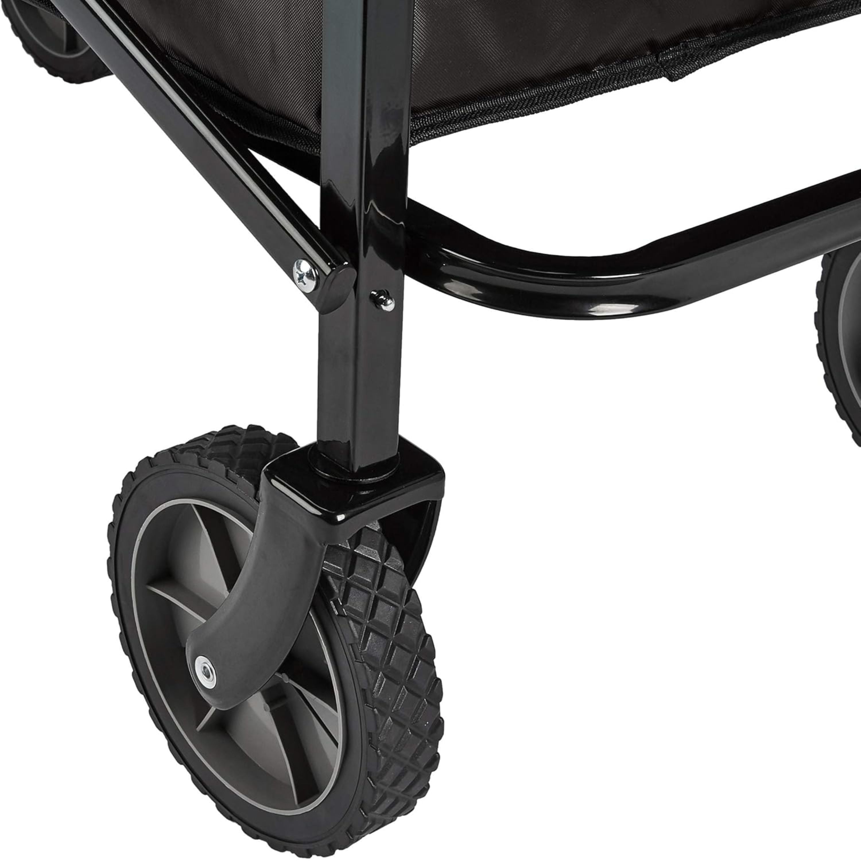 Large Shopping Trolley On Wheels Foldable with Cover Bag Wheels & Adjustable Handle, Heavy Duty Folding Wagon & Portable, Storage Trolley Cart Wagon for Sports, Shopping, Camping