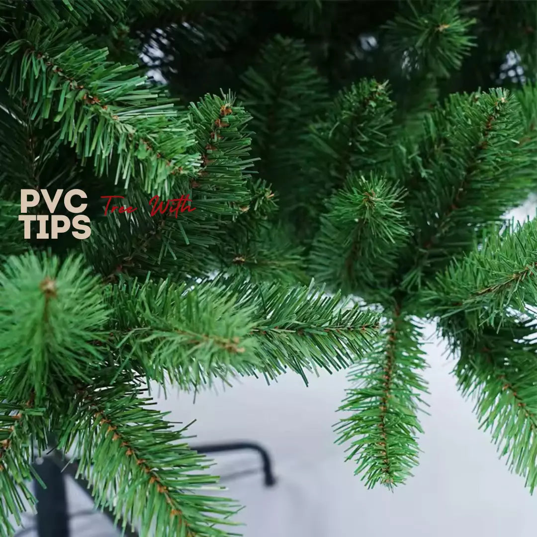 5ft Christmas Tree Artificial Large 500 Tips Bushy Pine Xmas Metal Stand Decor