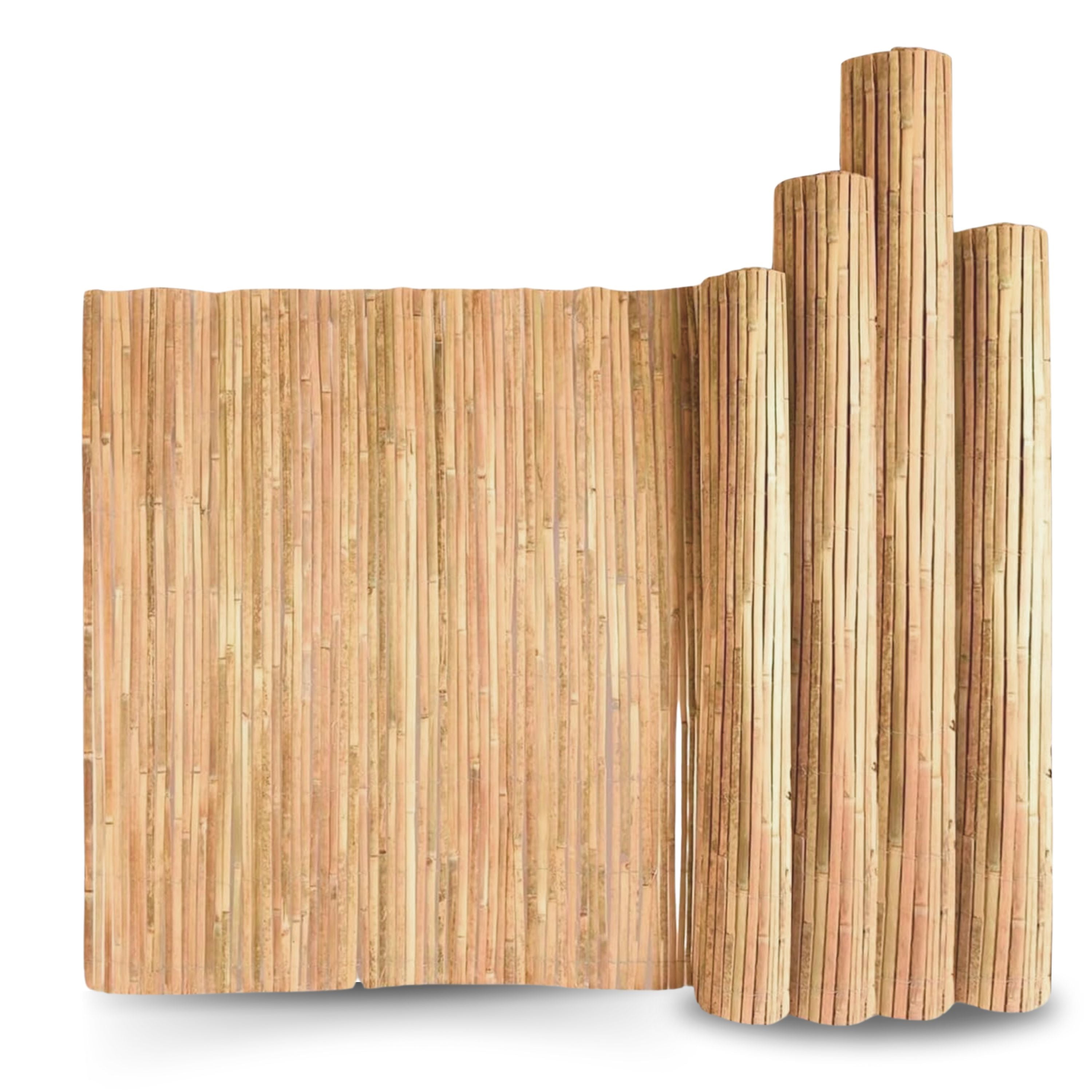 Bamboo Slat Fence Screening Roll Garden Privacy Fencing Penal 1x4m Outdoor tg9