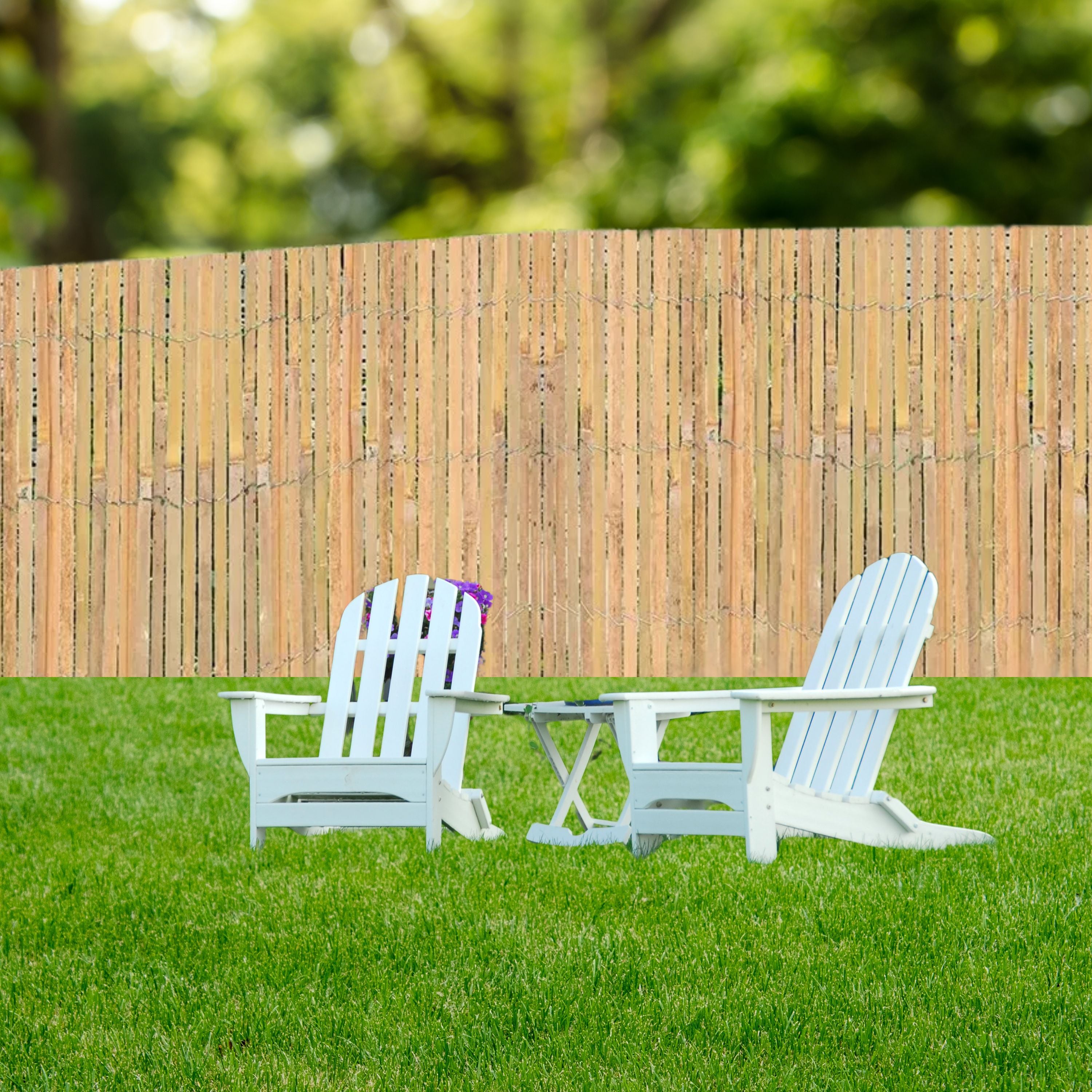 Bamboo Slat Fence Screening Roll Garden Privacy Fencing Penal 1x4m Outdoor tg9