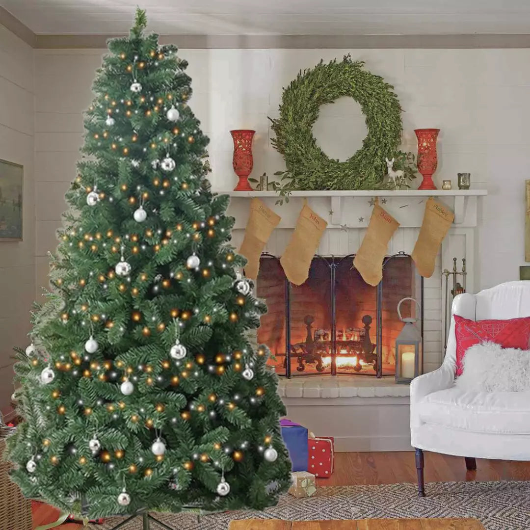 5ft Christmas Tree Artificial Large 500 Tips Bushy Pine Xmas Metal Stand Decor