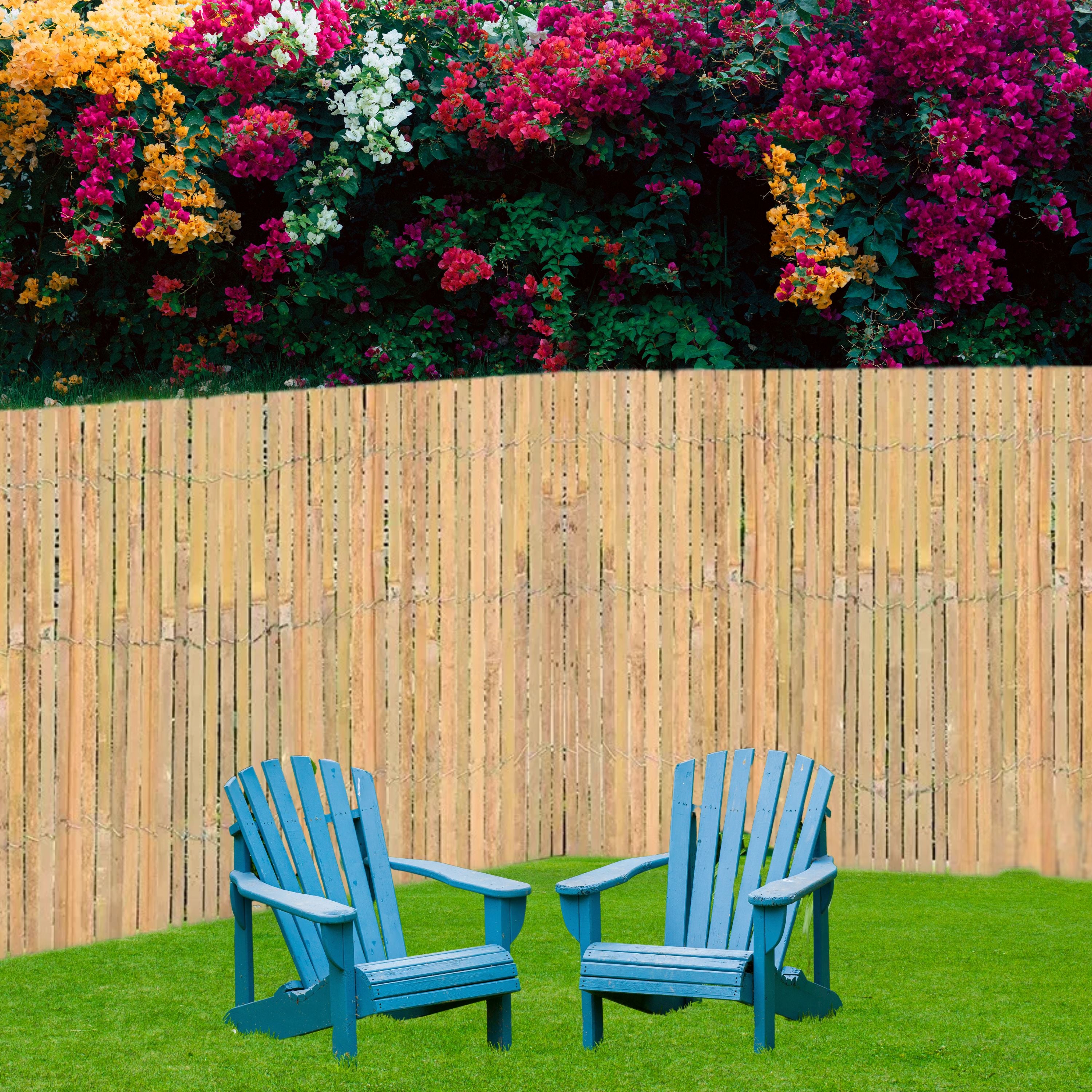 Bamboo Slat Fence Screening Roll Garden Privacy Fencing Penal 1x4m Outdoor tg9