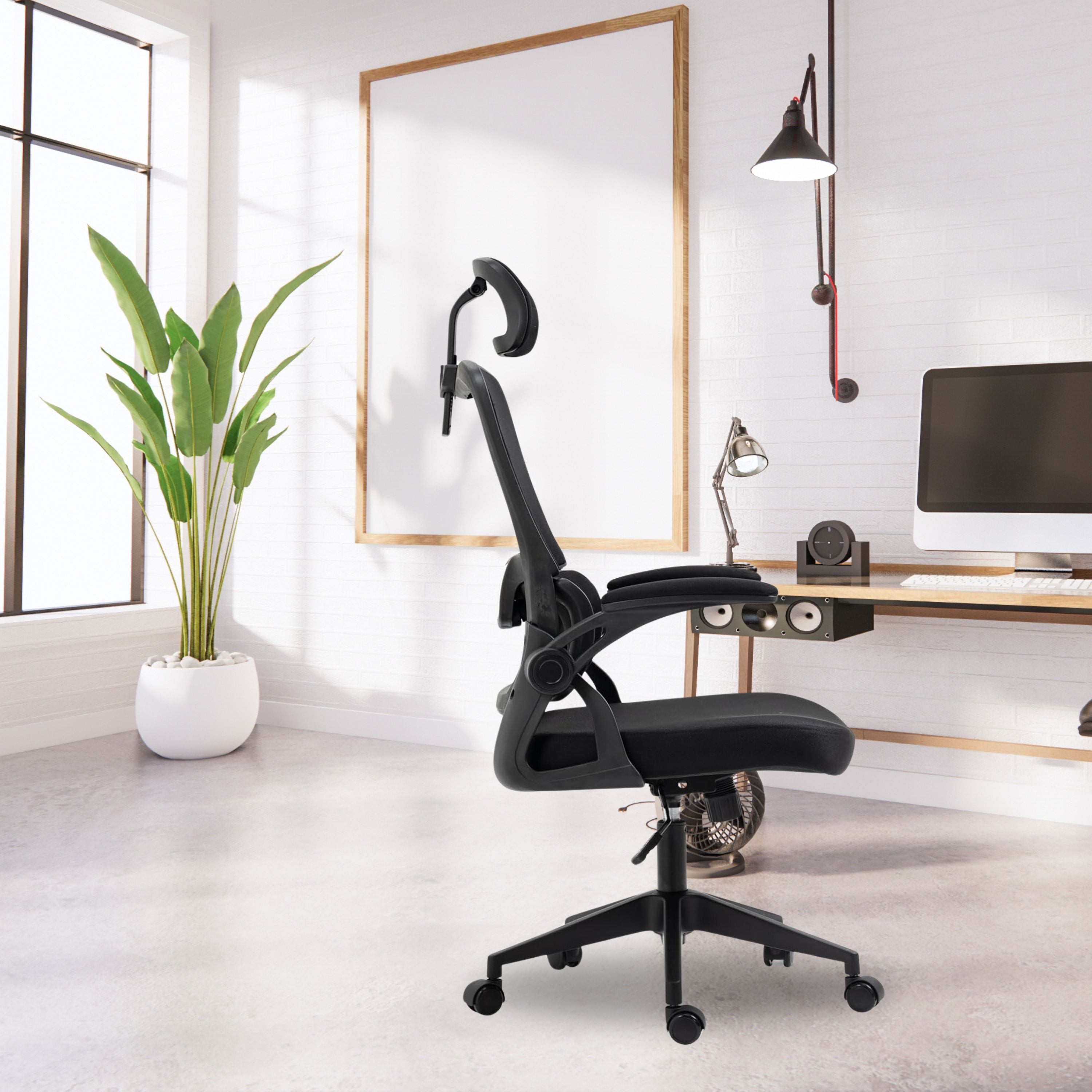 Mesh Office Chair Desk Chairs For Home Wheel Adjustable Height Ergonomic Swivel